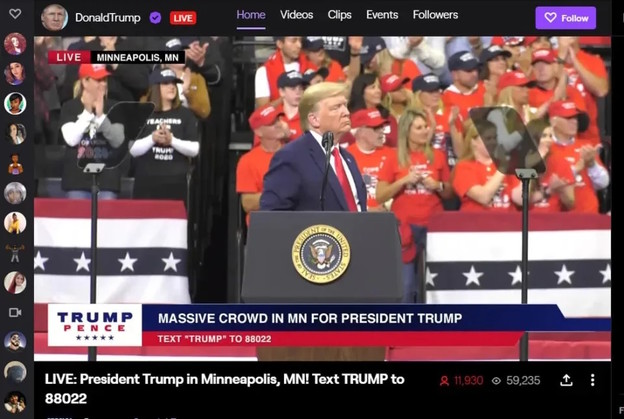 Twitch vratio račun Trumpu