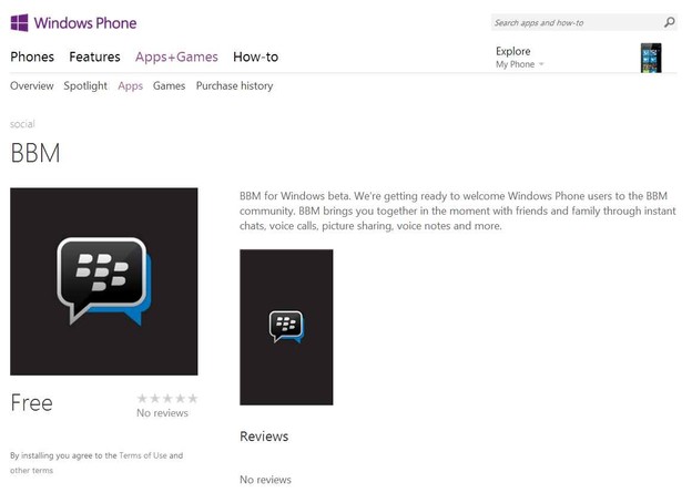 BBM za Windows Phone u Storeu