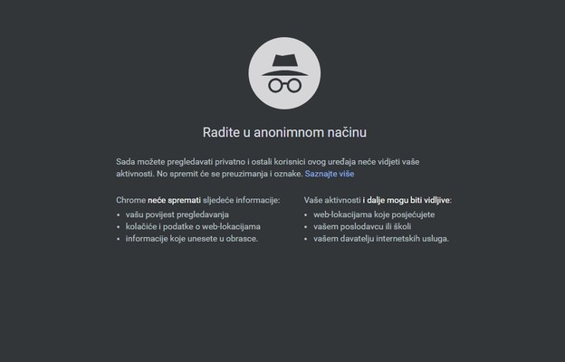 Chrome sprječava detektiranje Incognito moda