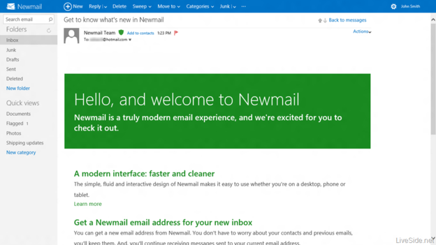 Hotmail postaje Newmail